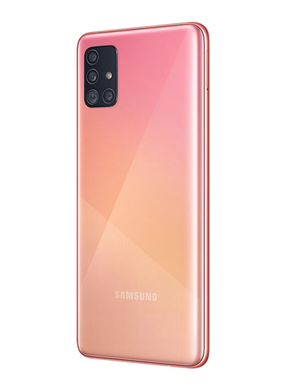 Samsung Galaxy A51 128GB Pink, 6GB RAM, 4G LTE, Dual Sim Smartphone