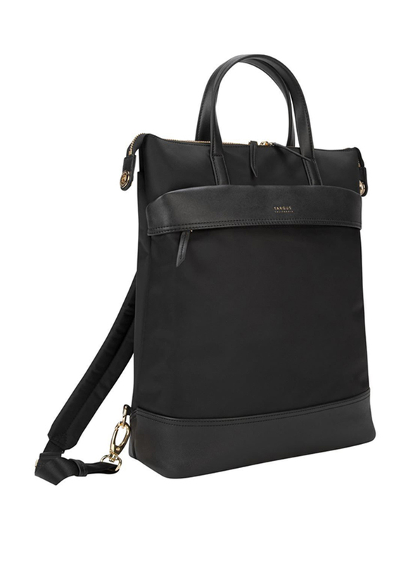 Targus Newport 15-inch Convertible Tote Laptop Bag, Water Resistance, Black