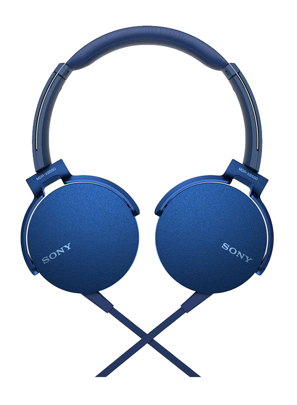 Sony MDR-XB550AP Wired Over-Ear Headphones with Extra Bass , Blue