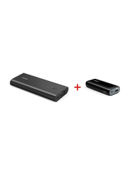 Anker 26800mAh PowerCore+ Portable Fast Charger Power Bank with Anker 5200mAh Astro Portable Charger, with USB Type-A and Micro-USB Input, Black