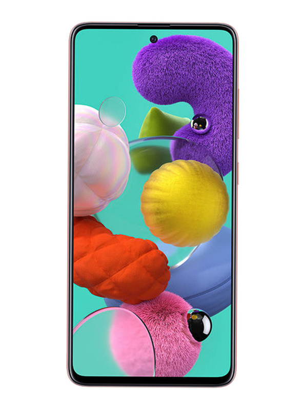 Samsung Galaxy A51 128GB Pink, 6GB RAM, 4G LTE, Dual Sim Smartphone