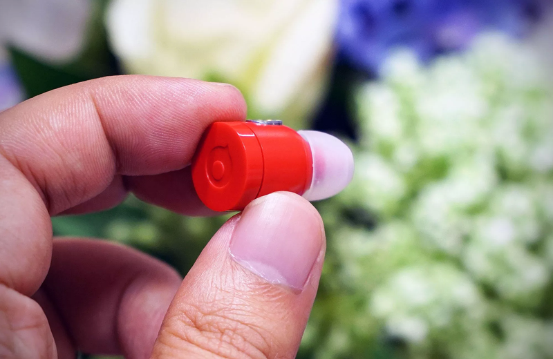Crazybaby Air Nano True Wireless In-Ear Noise Cancelling Headphones, Red