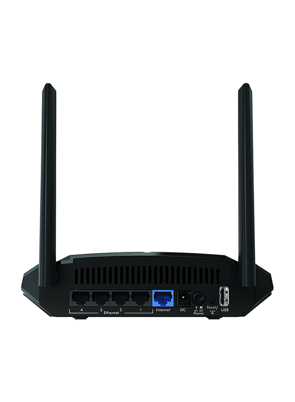 Netgear R6120+ EX6120 Dual Band Wi-Fi Router Bundle, Black