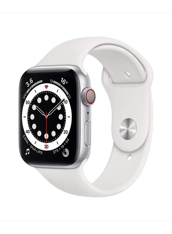 Apple Watch Series 6 - 40mm Smartwatch, GPS, Silver Aluminum Case with White Sport Band