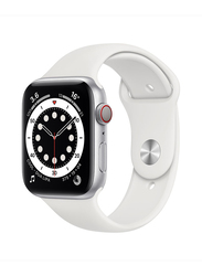 Apple Watch Series 6 - 40mm Smartwatch, GPS, Silver Aluminum Case with White Sport Band