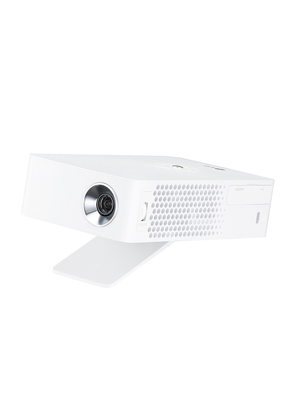 LG PH30JG Minibeam HD LED Wireless Portable Projector, 250 Lumens, Built-in Battery, White