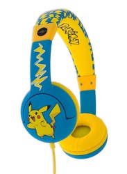 Pokemon PK0444 Pikachu Children's 3.5 mm Jack On-Ear Headphones, Yellow