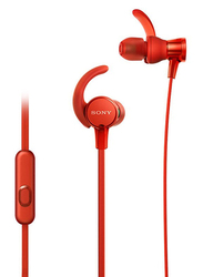 Sony EXTRA BASS Sports 3.5 mm Jack In-Ear Headphones, Red