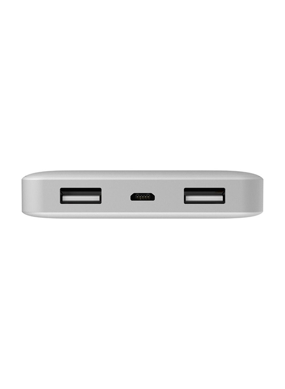 Belkin 10000mAh Pocket Power F7U039BTSLV Fast Charging Portable Power Bank, Silver