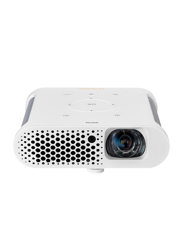 BenQ GS1 Portable HD LED Projector for Outdoor Families, 300 Lumens, Built-in Speaker, White
