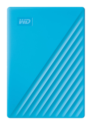 Western Digital 4TB HDD My Passport External Portable Hard Drive, USB 3.2, WDBPKJ0040BBL-WESN, Light Blue