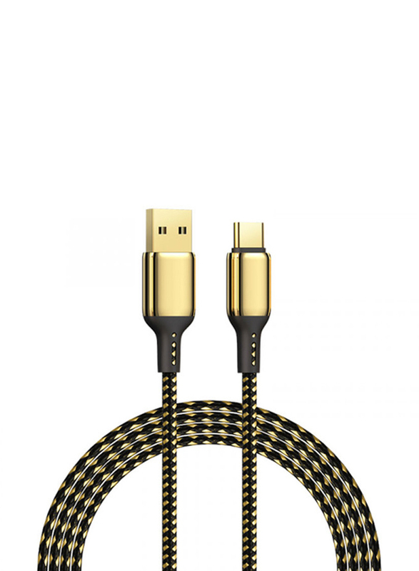

WiWu 1.2-Meter Type-C Data Sync Cable, Fast Charging USB Type-A Male to USB Type-C Cable for Smartphones, GD-101, Golden