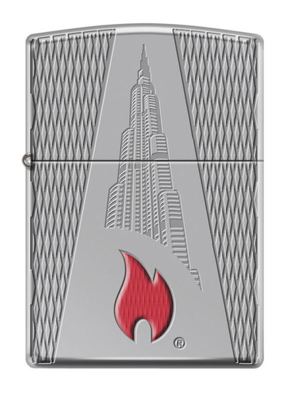 

Zippo Burj Khalifa Deep Carved Design Classic Lighter, Silver