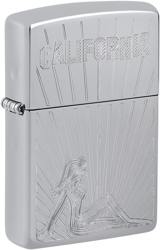 

Zippo AE184596 250 Mud Flap Ca Girl High Polish Chrome Windproof Lighter