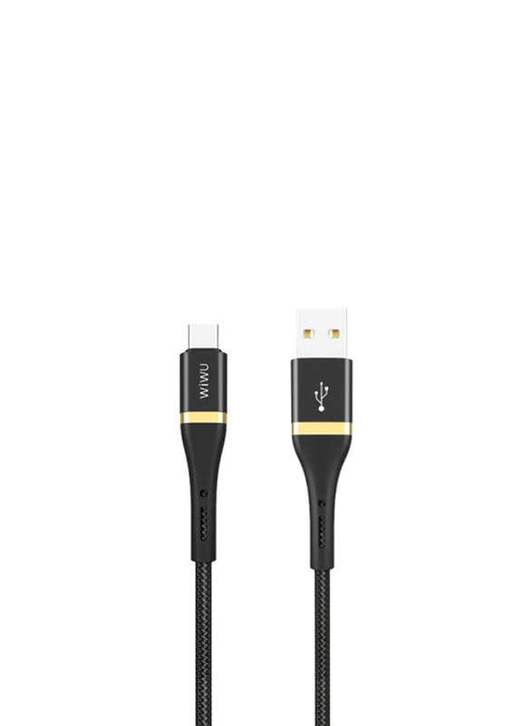 

WiWu 3-Meter Elite Type-C Charge and Data Sync Cable, 2.4A USB Type A Male to USB Type-C for Smartphones, ED-101, Black