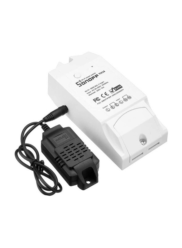 

Sonoff DIY TH16 Smart Temperature and Humidity Monitoring WiFi Switch, White