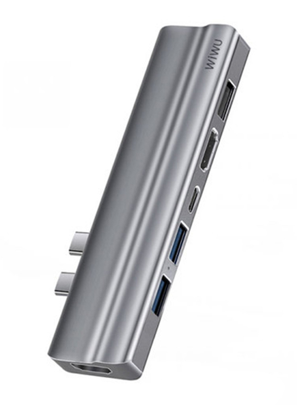 

WiWu T9 8 In 1 USB-C Hub USB for Apple MacBook Pro 13 inch, Grey
