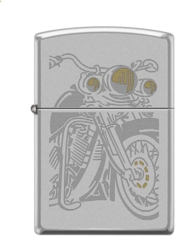 

Zippo AE184542 205 Motorcycle Satin Chrome Windproof Lighter