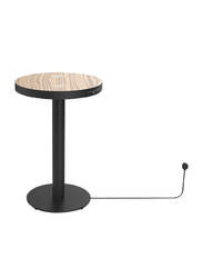 Mili Wireless Charging Table, 44W Safe Charging, 2 USB Type A output, Brown/Black