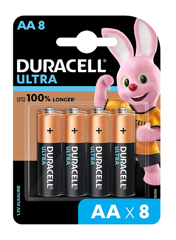 

Duracell Optimum AA Batteries, 8 Pieces, Black/Gold