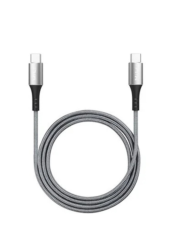 

MiLi 1-Meter USB-C Cable, Fast Charging USB-C Male to USB-C Cable for Smartphones, Space Grey