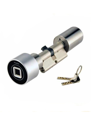 Ismarteye Fingerprint Lock Cylinder, Silver/Black