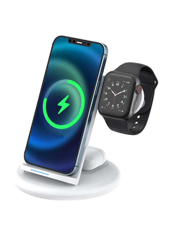 

WIWU Power Air 18W 3 In 1 Wireless Charger, White