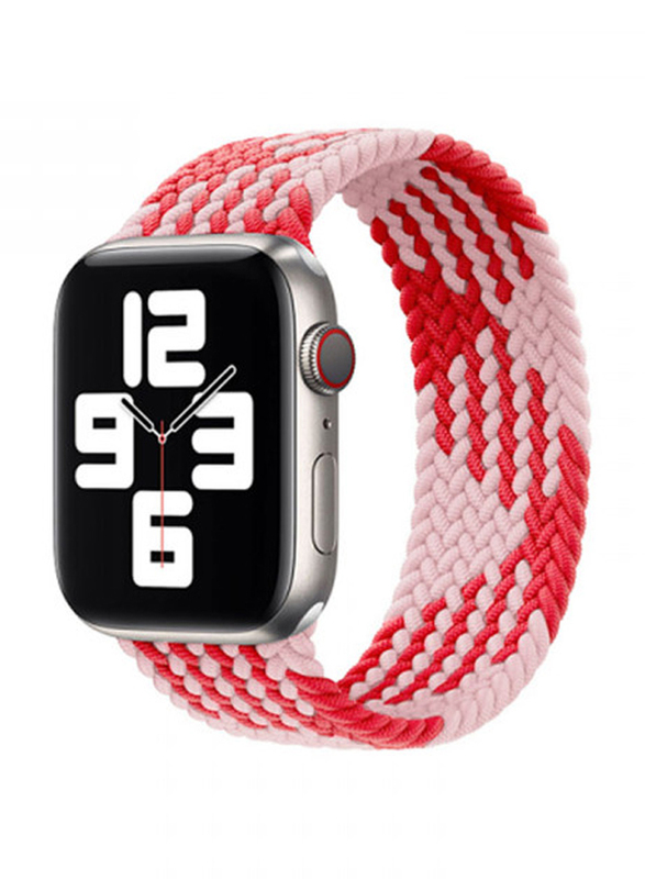 

WIWU Braided Solo Loop Watchband for iWatch 38/40mm, Pink/Red