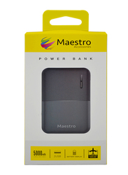 Maestro 5000Mah 2 USB Port Power Bank, Black