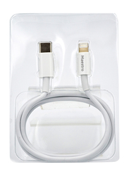 Maestro 1-Meter PD Cable, Lightning to USB Type-C Cable for Smartphones, White