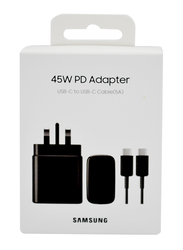Samsung Home Charger with USB Type-C to USB Type-C, 45W, Black