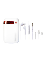 Maestro Bundle 5200 mAh MPB5KW Power Bank + Stereo Hands Free, White