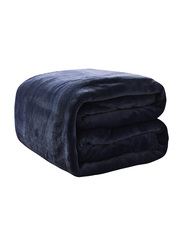 Fabienne Silky Soft Microfiber Bed Blanket, Single, Navy Blue