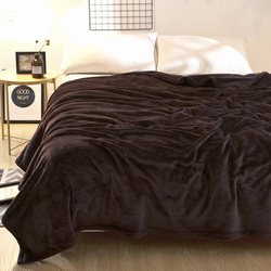 Fabienne Silky Flannel Microfiber Bed Blanket, Double, Brown