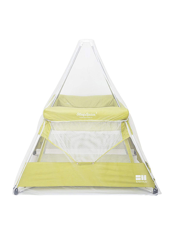 BabyHub SleepSpace Travel Cot, Kiwi Green