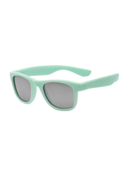 Koolsun Full Rim Wave Sunglasses Kids Unisex, Mirrored Silver Lens, KS-WABA003, 3-10 years, Bleached Aqua