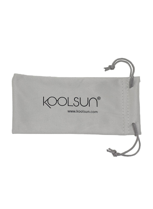 Koolsun Full Rim Sport Sunglasses Kids Unisex, Mirrored Silver Revo Lens, KS-SPWHCA006, 6-12 years, White/Cabaret