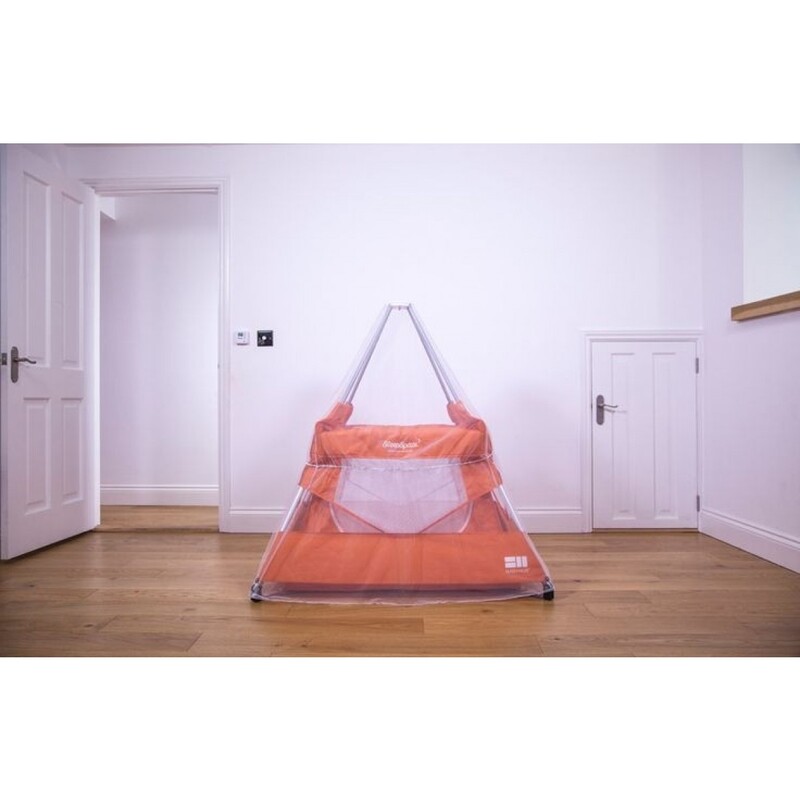 BabyHub SleepSpace Travel Cot, Tangerine Orange