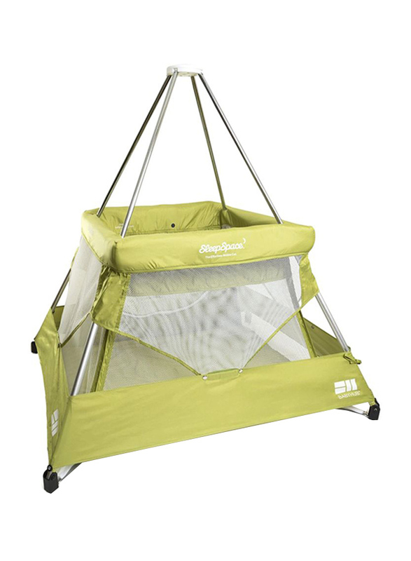 BabyHub SleepSpace Travel Cot, Kiwi Green