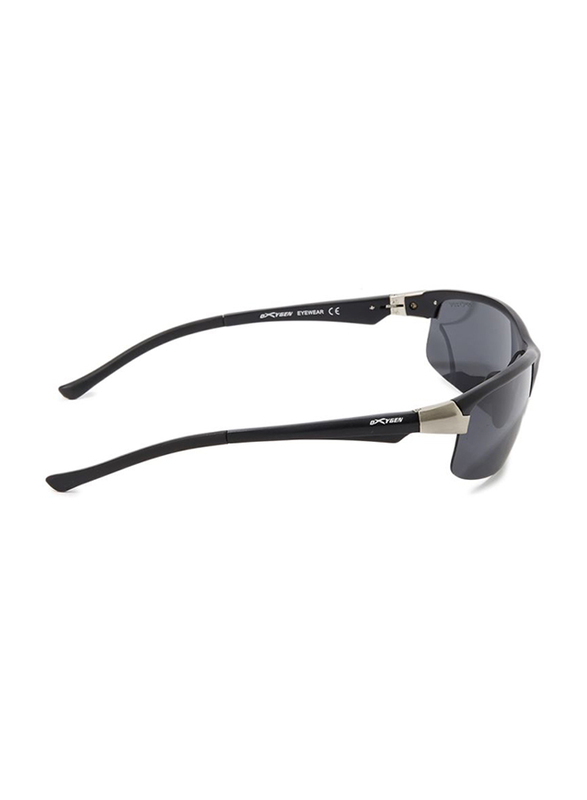 Oxygen Half Rim Sport Sunglasses for Men, Grey Lens, OX8994-C1, 67/16/125