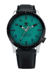 Adidas Cypher LX1 Analog Watch for Men with Leather Band, Water Resistant, Z06-2960-00, Black-Green