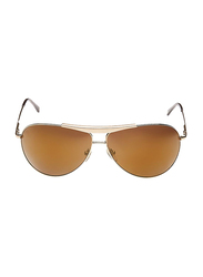 Maxima Full Rim Aviator Sunglasses for Men, Gold Lens, MX0007-C4, 67/11