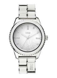 Storm Analog Watch for Women with Stainless Steel Band, ST-47213/W, Silver-White