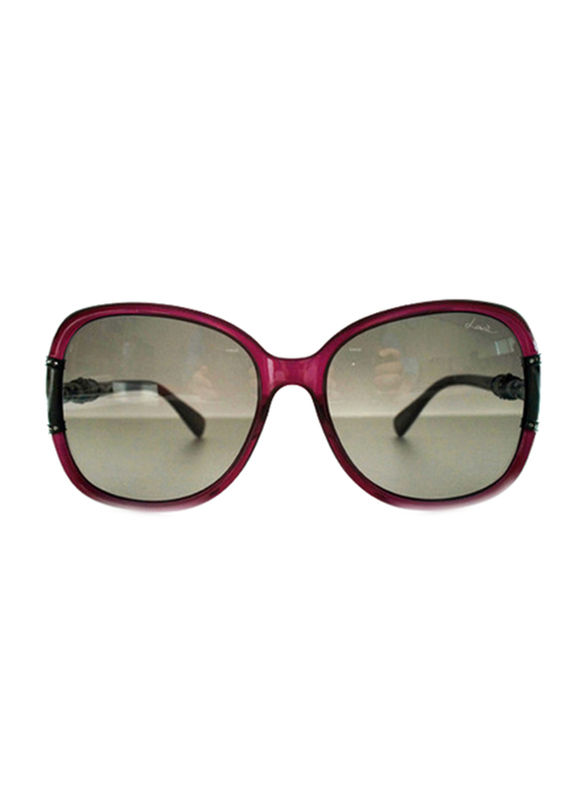 Lanvin Full Rim Butterfly Sunglasses for Women, Grey Lens, SLN508S-60-9PW, 60/17/130