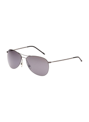 Maxima Polarized Full Rim Aviator Sunglasses Unisex, Black Lens, MX0003-C2, 59/15/145