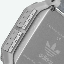 Adidas Archive R2 Digital Watch for Men with Silicone Band, Water Resistant, Z16-3199-00, Silver-Black
