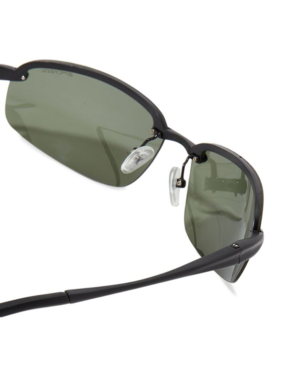 Oxygen Half Rim Sport Sunglasses for Men, Green Lens, OX8992-C1, 64/16/135