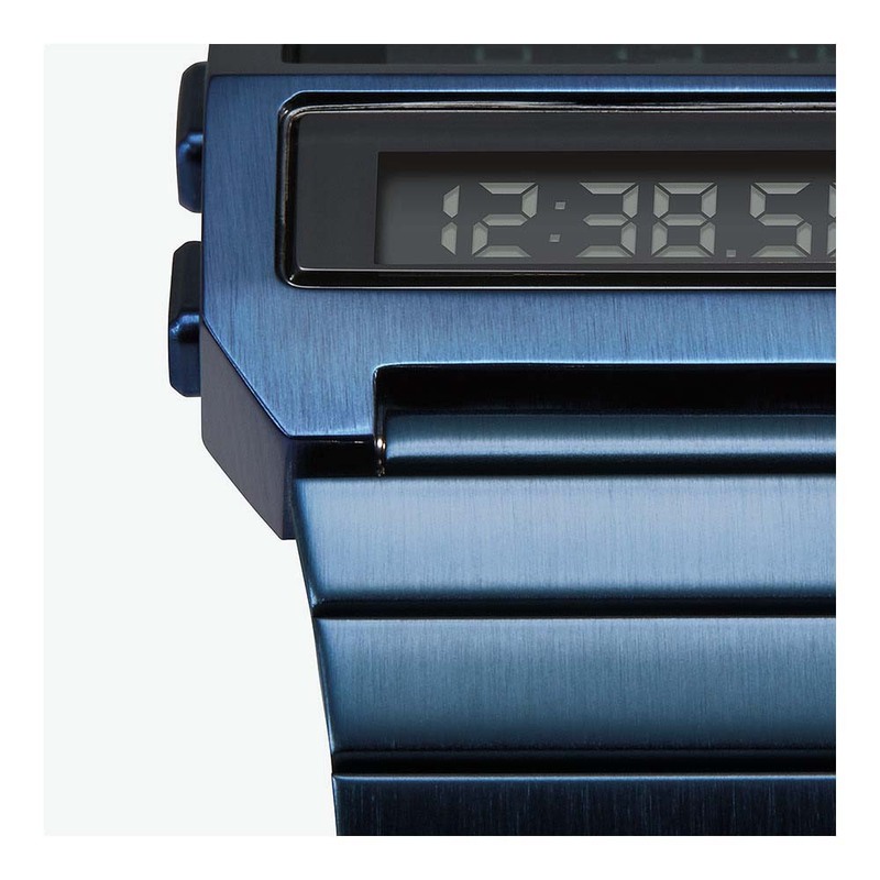 Adidas Digital Watch for Men with Stainless Steel Band, Water Resistant, Z20-605-00, Blue-Black