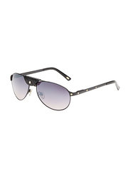 Maxima Full Rim Aviator Sunglasses for Men, Gradient Black Lens, MX0013-C15, 58/16