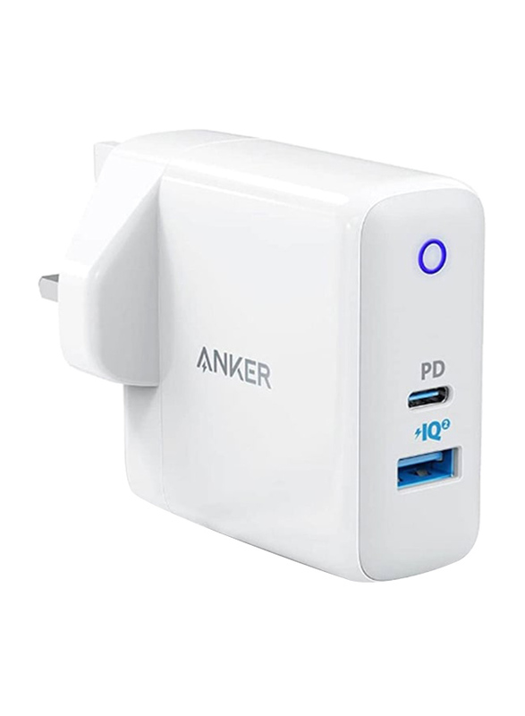 

Anker PowerPort PD Plus 2 2-Port Wall Charger, 35W, White